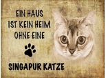 Vianmo Insegna In Legno 30X40 Cm Singapur Katze Ohne Kein Heim