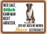 Vianmo Insegna In Legno 30X40 Cm GlüCk Nicht Anfassen Boxer Hund