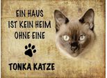 Vianmo Insegna In Legno 30X40 Cm Tonka Katze Ohne Kein Heim