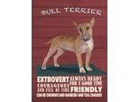 Vianmo Insegna In Legno 40X30 Cm Bullterrier Hund Always Ready