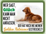 Vianmo Insegna In Legno 30X40 Cm GlüCk Golden Retriever Hund