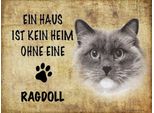 Vianmo Insegna In Legno 30X40 Cm Ragdoll Katze Ohne Kein Heim