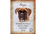 Vianmo Insegna In Legno 40X30 Cm Boxer Hund Intelligent