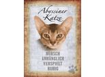 Vianmo Insegna In Legno 40X30 Cm Abyssiner Katze HüBsch Verspielt