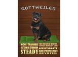 Vianmo Insegna In Legno 40X30 Cm Rottweiler Hund Highly Trainable