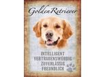 Vianmo Insegna In Legno 40X30 Cm Golden Retriever Hund