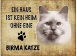 Vianmo Insegna In Legno 30X40 Cm Birma Katze Ohne Kein Heim