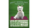 Vianmo Insegna In Legno 40X30 Cm West Highland Terrier Hund Loyal