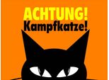 Vianmo Insegna In Legno 30X40 Cm Achtung Kampfkatze Katze