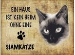 Vianmo Insegna In Legno 30X40 Cm Siamkatze Katze Ohne Kein Heim