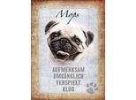 Vianmo Insegna In Legno 40X30 Cm Mops Hund