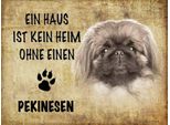 Vianmo Insegna In Legno 30X40 Cm Pekinesen Hund Ohne Kein Heim