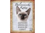 Vianmo Insegna In Legno 40X30 Cm Balinesische Katze