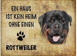 Vianmo Insegna In Legno 30X40 Cm Rottweiler Hund Ohne Kein Heim
