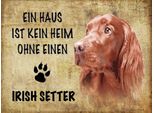 Vianmo Insegna In Legno 30X40 Cm Irish Setter Hund