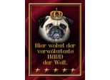 Vianmo Insegna In Legno 40X30 Cm Hier Wohnt Hund Der Welt