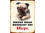 Vianmo Insegna In Legno 40X30 Cm Hund Dieses Haus Bewacht Ein Mops