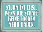 Vianmo Insegna In Legno 30X40 Cm Sturm Wenn Schafe Keine Locken