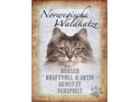 Vianmo Insegna In Legno 40X30 Cm Norvegische Waldkatze Katze Wanddeco