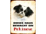 Vianmo Insegna In Legno 40X30 Cm Hund Dieses Haus Bewacht Ein Pekinese