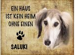Vianmo Insegna In Legno 30X40 Cm Saluki Hund Ohne Kein Heim