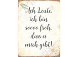 Vianmo Insegna In Legno 40X30 Cm Ach Leute Ich Bin Soo Froh