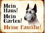 Vianmo Insegna In Legno 30X40 Cm Hund Dobermann Mein Haus Garten Familie