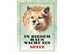 Vianmo Insegna In Legno 40X30 Cm Hund In Diesem Haus Wacht Ein Spitz