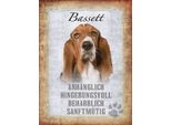 Vianmo Insegna In Legno 40X30 Cm Bassett Hund