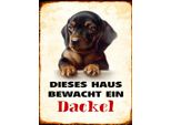Vianmo Insegna In Legno 40X30 Cm Hund Dieses Haus Bewacht Ein Dackel