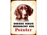 Vianmo Insegna In Legno 40X30 Cm Hund Dieses Haus Bewacht Ein Pointer