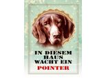 Vianmo Insegna In Legno 40X30 Cm Hund In Diesem Haus Wacht Ein Pointer