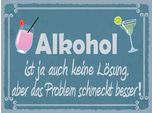 Vianmo Insegna In Legno 30X40 Cm Alkohol Ist Ja Auch Keine LöSung