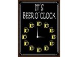 Vianmo Insegna In Legno 40X30 Cm It´S Beer O´Clock Bier Alkohol