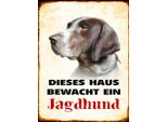 Vianmo Insegna In Legno 40X30 Cm Hund Dieses Haus Bewacht Ein Jagdhund