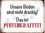 Vianmo Insegna In Legno 30X40 Cm Hund Boden Pfotengraffiti