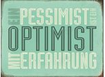 Vianmo Insegna In Legno 30X40 Cm Pessimist Ist Optimist Mit