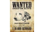 Vianmo Insegna In Legno 40X30 Cm Hund Wanted Dead Dalmatiner