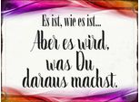 Vianmo Insegna In Legno 30X40 Cm Es Ist Wie Es Ist Aber Es Wird