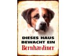 Vianmo Insegna In Legno 40X30 Cm Hund Dieses Haus Bewacht Bernhardiner