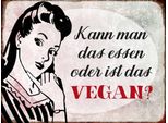 Vianmo Insegna In Legno 30X40 Cm Retro Kann Man Das Essen Ist Das Vegan