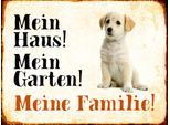 Vianmo Insegna In Legno 30X40 Cm Hund Labrador Mein Haus Garten Familie