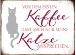Vianmo Insegna In Legno 30X40 Cm Katze Vor Dem Ersten Kaffee Nur Katze
