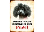 Vianmo Insegna In Legno 40X30 Cm Hund Dieses Haus Bewacht Ein Pudel