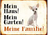 Vianmo Insegna In Legno 30X40 Cm Hund Chihuahua Mein Haus Garten Familie