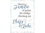 Vianmo Insegna In Legno 40X30 Cm Unsere Familie Chaos Liebe