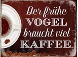 Vianmo Insegna In Legno 30X40 Cm FrüHer Vogel Braucht Viel Kaffee