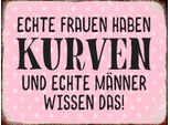 Vianmo Insegna In Legno 30X40 Cm Echte Frauen Haben Kurven MäNner