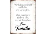 Vianmo Insegna In Legno 40X30 Cm Eine Familie Zusammen Wir Alles