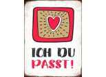 Vianmo Insegna In Legno 40X30 Cm Ich Du Passt Herz Liebe